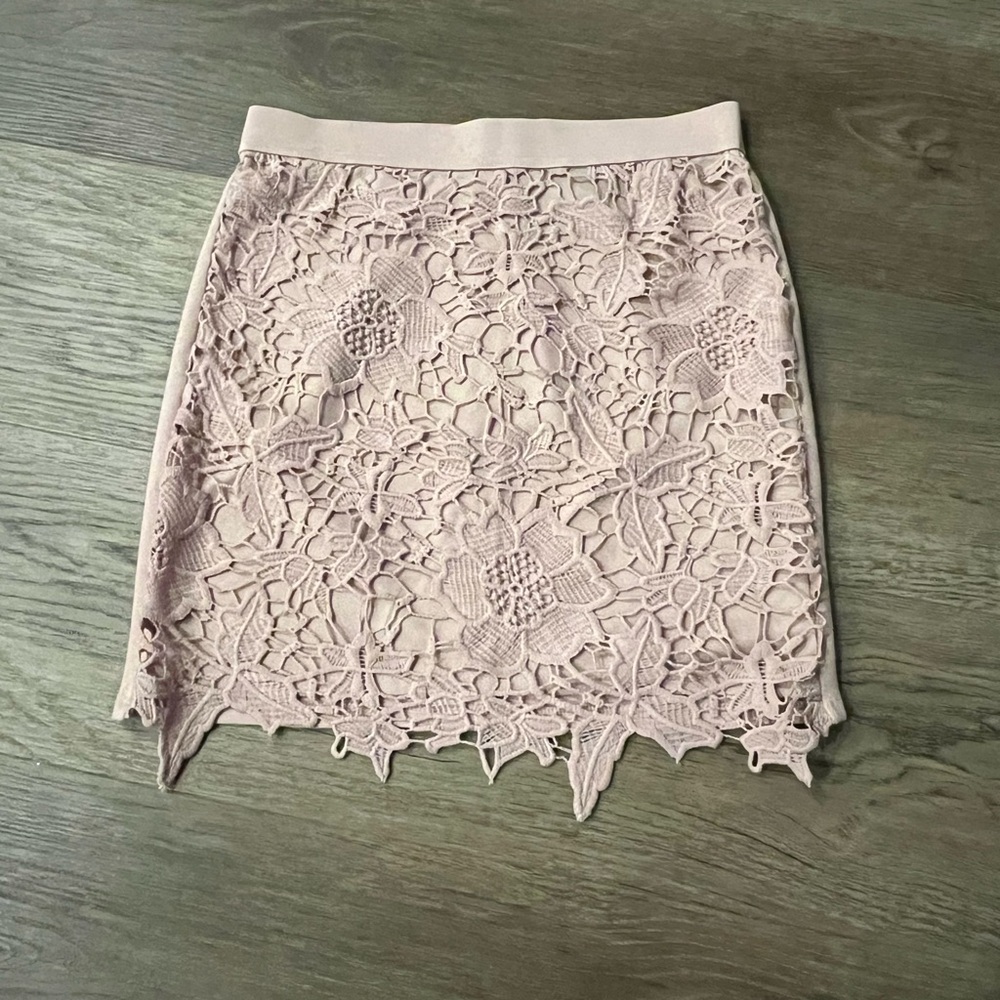 American Eagle Outfitters Dusty Rose Appliqué Skirt